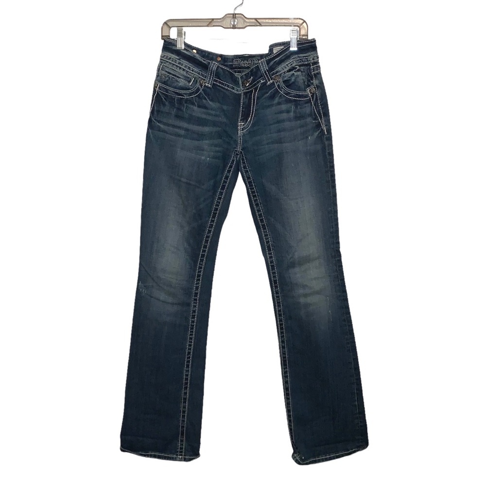 Miss Me JP5046B12 Boot Cut Bling Cross Distressed Jeans Size 30